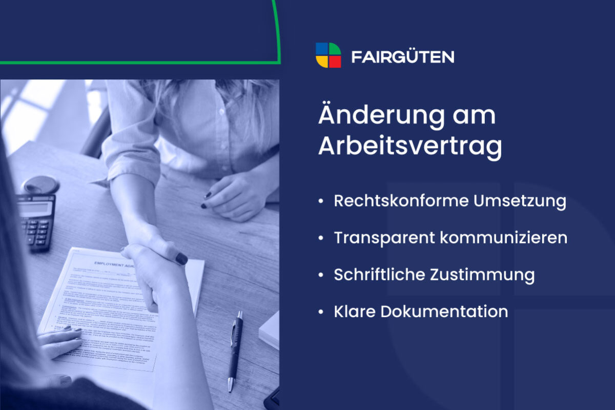 Änderung am Arbeitsvertrag: Rechtssicher umsetzen durch HR