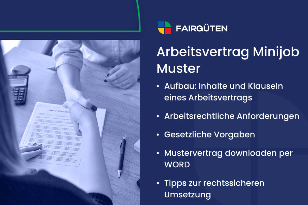 Arbeitsvertrag Minijob: Muster-Arbeitsvertrag rechtssicher gestalten